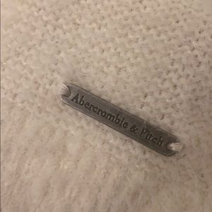 A&F soft fuzzy white sweater